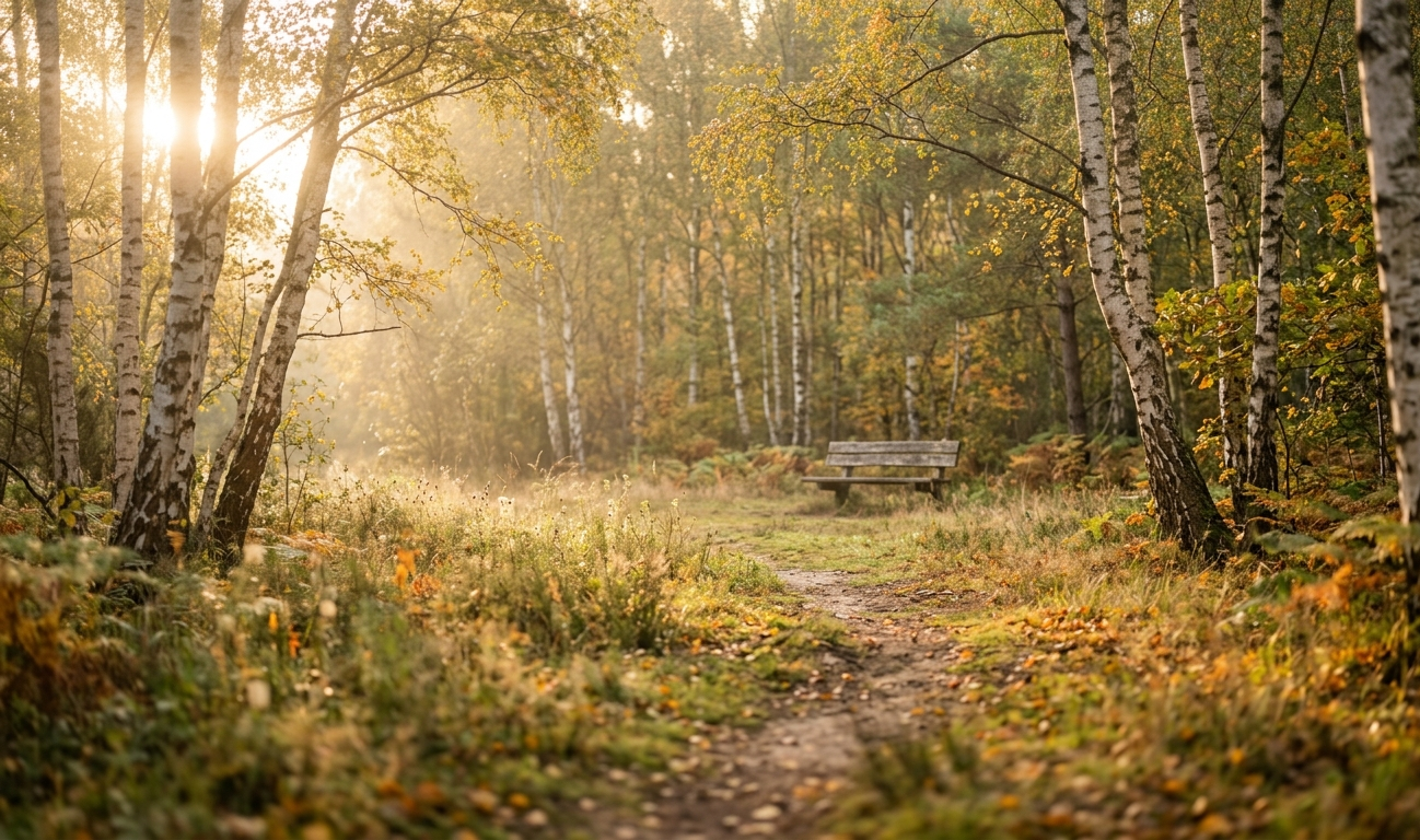Pokojná príroda symbolizujúca digitálny detox